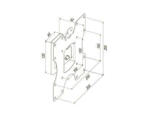 Похиле кріплення для ТВ 19-43" KSL WMB-4021N (WMB-4021N)