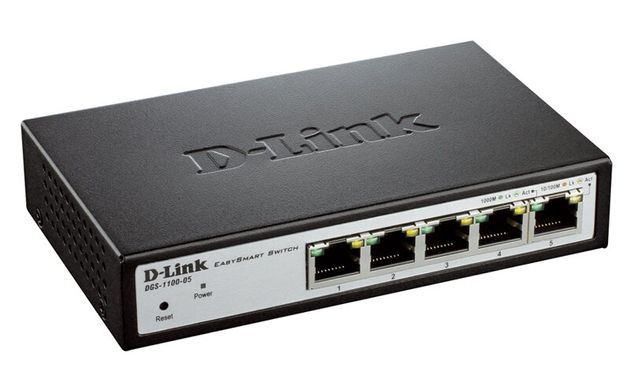 Коммутатор D-Link DGS-1100-05 5port 1GE, EasySmart (DGS-1100-05)