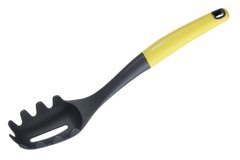 Ложка для спагетти Ardesto Gemini, серый/желтый, нейлон, пластик с софт тач (AR2107PY)