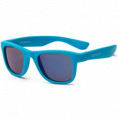 Детские солнцезащитные очки Koolsun неоново-голубые серии Wave (Размер: 1+) (KS-WANB001)