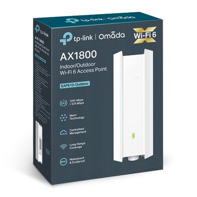 Точка доступу TP-LINK EAP610 OUTDOOR AX1800 1xGE LAN PoE MU-MIMO OFDMA зовнішній (EAP610-OUTDOOR)