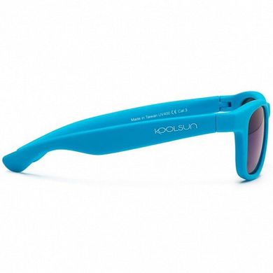 Дитячі сонцезахисні окуляри Koolsun неоново-блакитні серії Wave (Розмір: 1+) (KS-WANB001)