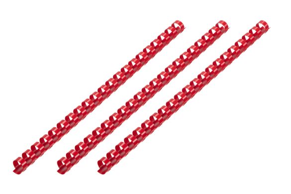 Пластикові пружини для біндера 2E 19 мм червоні 100шт (2E-PL19-100RD)