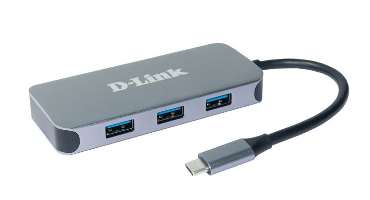 USB-хаб D-Link DUB-2335 3xUSB3.0, 1xUSB-C/PD, 1xHDMI 1.4b, 1xGE, USB-C (DUB-2335)