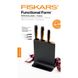 Набір ножів з чорною підставкою Fiskars FF, 3 шт (1057555)