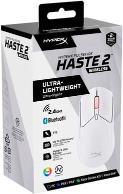 Мишь HyperX Pulsefire Haste 2 WL White (6N0A9AA)
