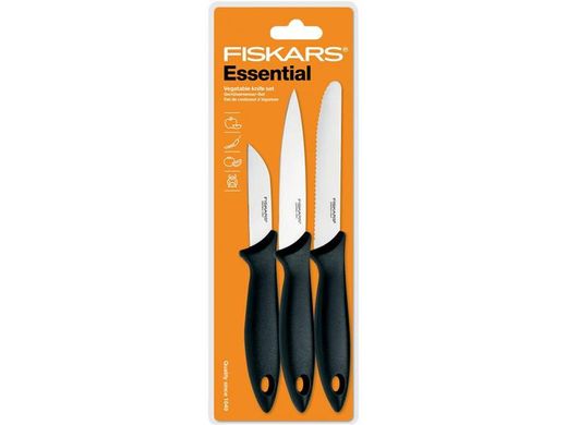 Набір ножів для чистки Fiskars Essential, 3 шт (1023785)