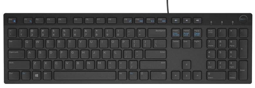Клавіатура Dell Multimedia Keyboard-KB216 Russian (QWERTY) - Black (580-ADGR)