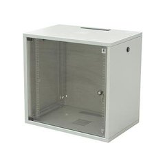 Шкаф настенный ZPAS 19" 15U 600x500, съемные бок стенки, стеклянная дверь, 30kg max, серый (WZ-3615-01-S5-011)