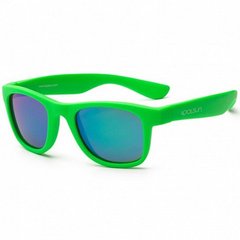 Детские солнцезащитные очки Koolsun неоново-зеленые серии Wave (Размер: 1+) (KS-WANG001)