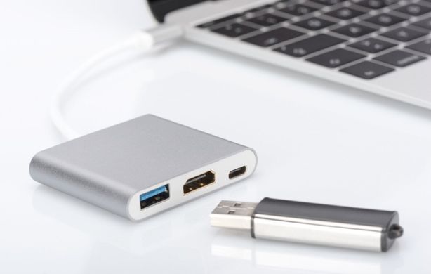 Адаптер Digitus USB Type-C Multi Adapter 4K 30Hz HDMI, USB 3.0, USB-C (DA-70838-1)