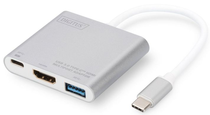 Адаптер Digitus USB Type-C Multi Adapter 4K 30Hz HDMI, USB 3.0, USB-C (DA-70838-1)