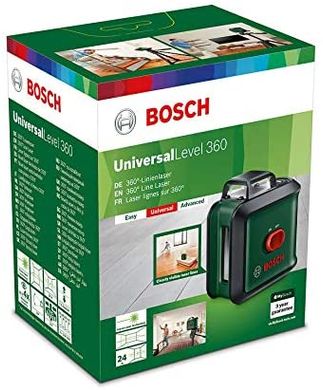 Нівелір лазерний Bosch UniversalLevel 360 Set +TT150, діапазон ± 4°, ± 0.4 мм на 30 м, до 24 м, 0.56 кг