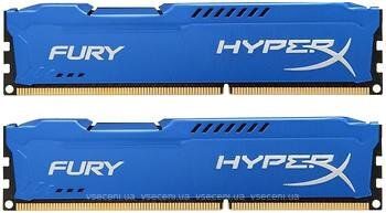 Пам'ять для ПК Kingston DDR3 1866 8GB KIT (4GBx2) 1.5 V HyperX Fury Blue (HX318C10FK2/8)