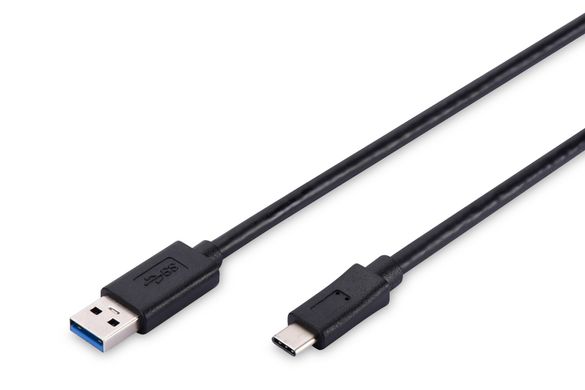 Кабель ASSMANN USB 3.0 (AM/Type-C) 1.0m, black (AK-300136-010-S)