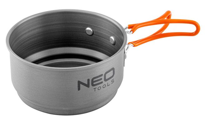 Набір посуду туристичний Neo Tools 2в1 набір каструль із радіатором сертифікат LFGB чохол 0.268кг (63-144)