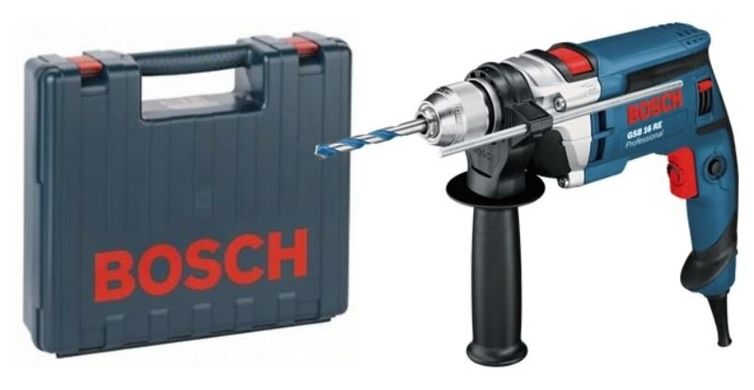 Дриль ударний Bosch Professional GSB16RE+Кейс+Набір свердел Robust Line CYL-9 (0.615.990.L2N)