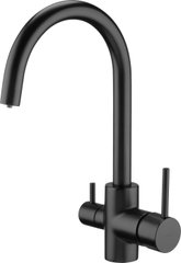 Змішувач для кухні Deante довжина виливу — 180 мм поворотний 1+1фільтр чорний (BCH_N64M)