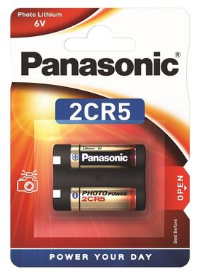 Батарейка Panasonic литиевая 2CR5 блистер, 1 шт. (2CR-5L/1BP)
