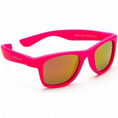 Дитячі сонцезахисні окуляри Koolsun неоново-рожеві серії Wave (Розмір: 3+) (KS-WANP003)