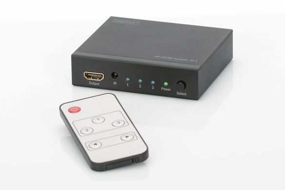 Видеокоммутатор DIGITUS HDMI (INx3 - OUTx1),4K (DS-48304)