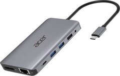 Док-станция Acer 12in1 Type C dongle: 2xUSB3.2, 2xUSB2.0, 1xSD/TF, 2xHDMI, 1xPD, 1xDP, 1xRJ45, 1x3.5 Audio (HP.DSCAB.009)