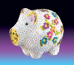 Свинка 3D-фигурка из пайеток набор для творчества Sequin Art (SA1704)