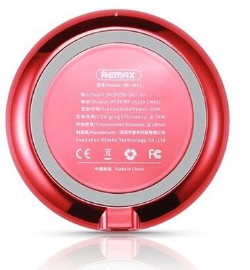 Бездротове ЗУ Remax Linon wireless charger 10W, red (RP-W11-RED)