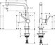 Змішувач для кухні Hansgrohe Talis M54 дина виливу — 215 мм поворотний 1 важіль KM270 сталь (72840800)