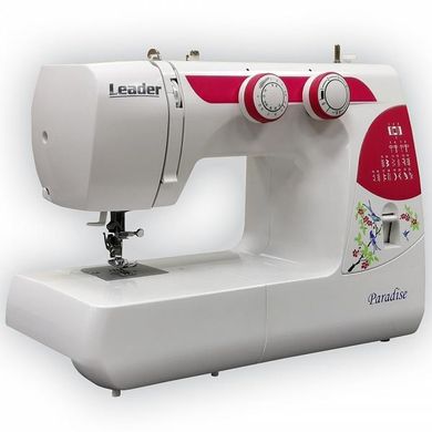 Швейна машина Lеader Paradise, електромех., 70 Вт, 22 швейні операції, LED, біло/рожевий (PARADISE)