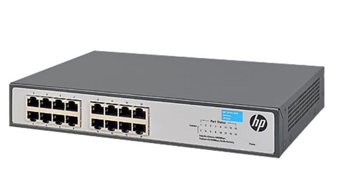 Комутатор HP 1420-16G Unmanaged Switch, 16xGE ports L2, LT Warranty (JH016A)