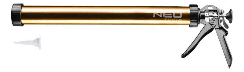 Пістолет NEO для герметиків, 600 мл, сталевий алюмінієвий корпус, товщина 1.1 мм, обертальна ручка (61-006)