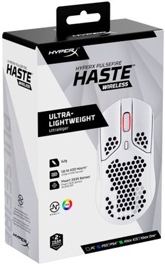 Мишь HyperX Pulsefire Haste WL, White (4P5D8AA)
