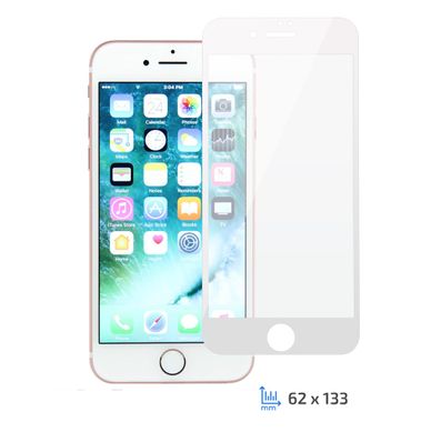 Захисне скло 2E iPhone 7/8/ 3D white border FG (2E-TGIP-8/7-3D-WB)