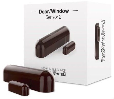 Умный датчик открытия двери / окна Fibaro Door / Window Sensor 2, Z-Wave, 3V ER14250, темно-коричневый (FGDW-002-7_ZW5)