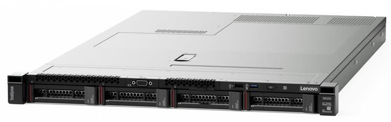Сервер Lenovo ThinkSystem SR250 1x E-2224 4C, 3.4GHz, 71W/1x8GB/4xLFF/SW RD/1x300W/XCC Ent/Tls Sl Rail (7Y51S97L00)
