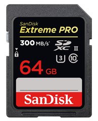 Карта пам'яті SanDisk 64GB SDXC C10 UHS-II R300/W260MB/s 4K Extreme Pro (SDSDXPK-064G-GN4IN)
