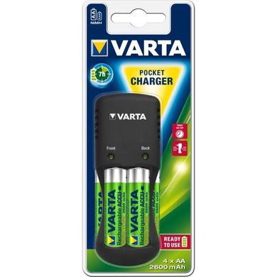 Зарядное устройство VARTA Pocket Charger + 4AA 2600 mAh NI-MH (57642101471)