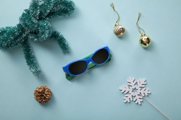 Детские солнцезащитные очки Koolsun сине-зеленые серии Flex (Размер: 3+) (KS-FLRS003)