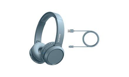 Наушники Philips TAH4205 Over-Ear Wireless Mic Blue(TAH4205BL00)