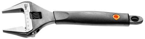 Ключ NEO разводной 250 мм 0-50мм сталь CrV DиN 3117 прорезиненная рукоятка (03-016)