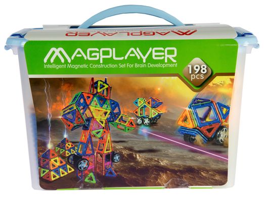 Магнітний конструктор 198 деталей, MagPlayer (MPT-198)