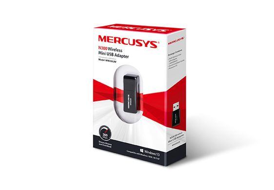 WiFi-адаптер MERCUSYS MW300UM N300 USB2.0 mini (MW300UM)
