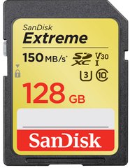 Карта пам'яті SanDisk 128GB SDXC C10 UHS-I U3 R150/W70MB/s Extreme (SDSDXV5-128G-GNCIN)