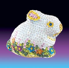 Кролик 3D-фигурка из пайеток набор для творчества Sequin Art (SA1705)