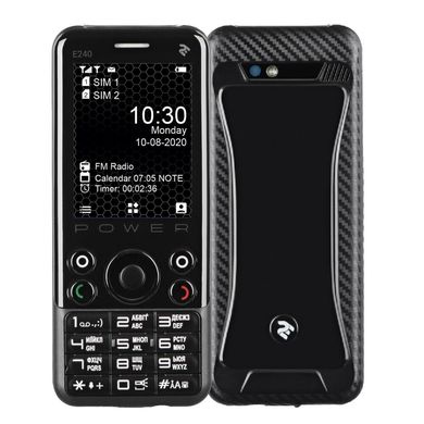 Мобільний телефон 2E E240 POWER DualSim Black (680576170088)
