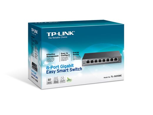 Комутатор TP-LINK TL-SG108E 8xGE EasySmart Метал. Корпус (TL-SG108E)