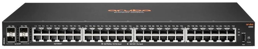 Коммутатор HPE Aruba 6000, 48xGE, 4xGE SFP Ports, LT Warranty (R8N86A)