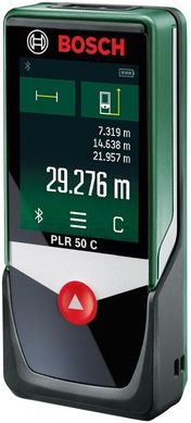 Далекомір лазерний Bosch PLR 50 C, ± 2 мм, 0,05-50 м, зелений (0.603.672.220)