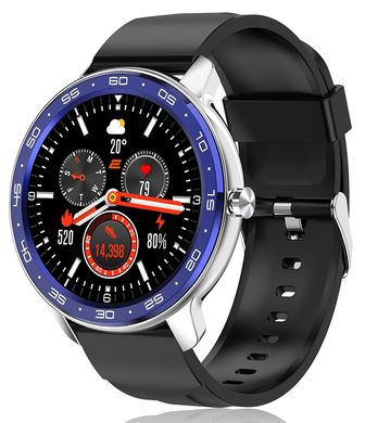 Смарт-часы 2E Alpha X 46 mm Silver-Blue (2E-CWW30SLBL)